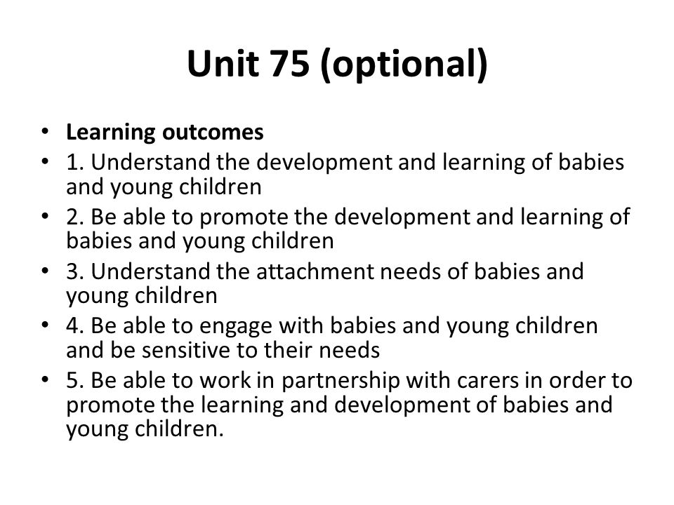 Understand Child and Young Person Development